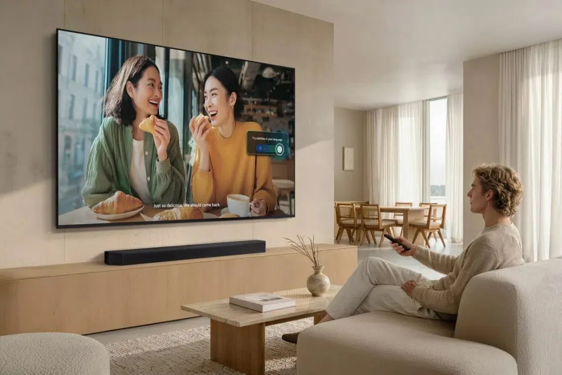 A higher-quality home streaming setup on a modern display